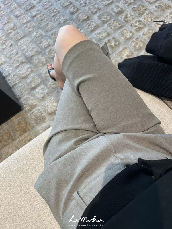 側開衩西裝卡布里褲